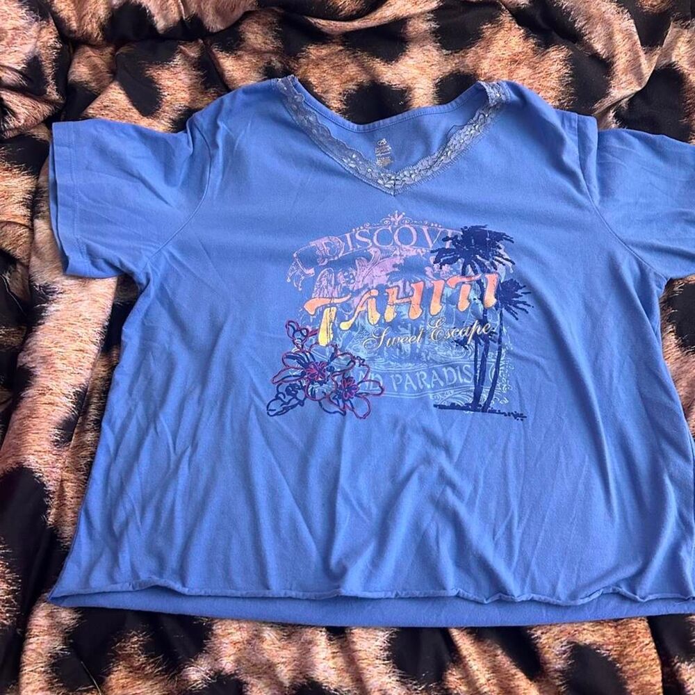 Bobbie-brooks Women's Blue and Purple Crop-top